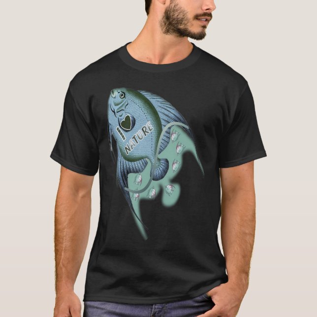 Fischdesign T-Shirt (Vorderseite)