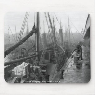Fischdocks, Grimsby, Anfang des 20. Jahrhunderts Mousepad