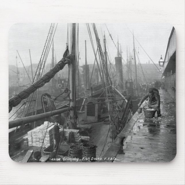 Fischdocks, Grimsby, Anfang des 20. Jahrhunderts Mousepad (Vorne)