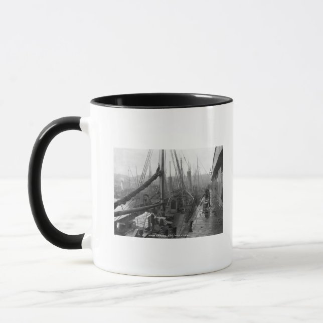 Fischdocks, Grimsby, Anfang des 20. Jahrhunderts Tasse (Links)
