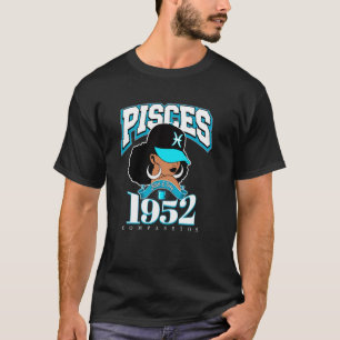 Fische 1952 Astro Jahr Melanated Königin Afro Gött T-Shirt