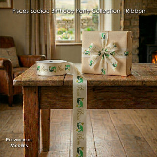 Fische 1. Geburtstag Gold Glitter Elegantes Sternz Satinband