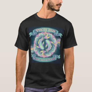 Fische 2026 Zodiac Mandala | Wasserzeichen Astrolo T-Shirt