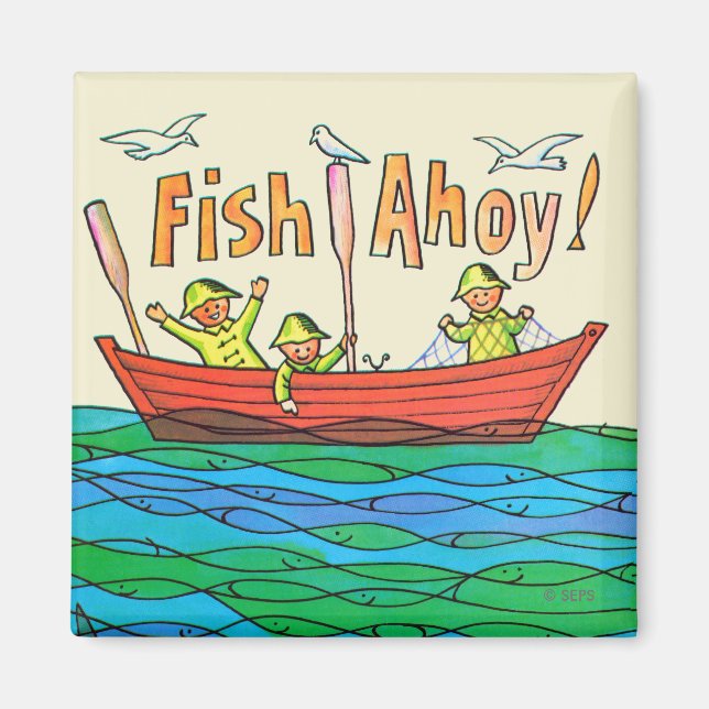 Fische Ahoy! Magnet (Vorne)