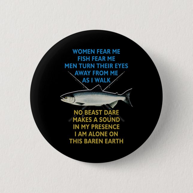 Fische Angst Frauen Ich Fische Angst, dass Männer  Button (Vorderseite)