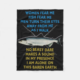 Fische Angst Frauen Ich Fische Angst, dass Männer Fleecedecke