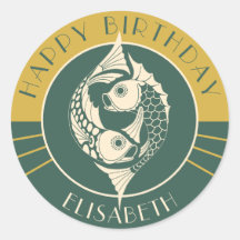 Fische Astrologie Art Nouveau CC1106 Alles Gute zu