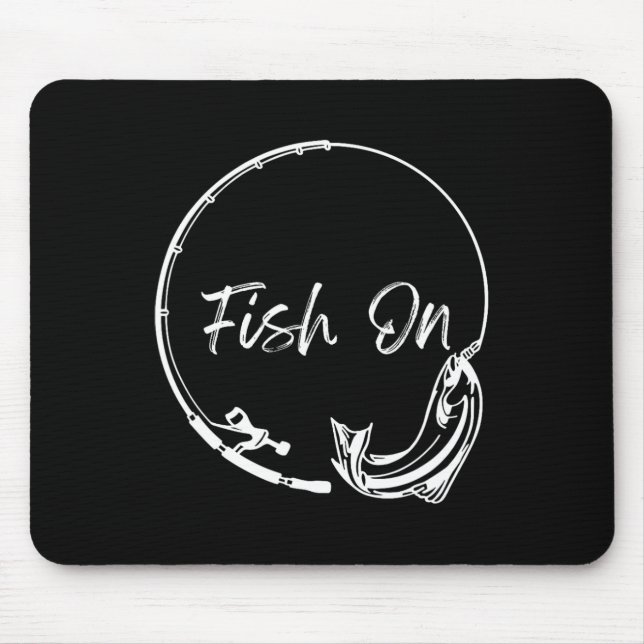 Fische auf dem Fang Funny Sprichwort Fischen Spaß  Mousepad (Vorne)