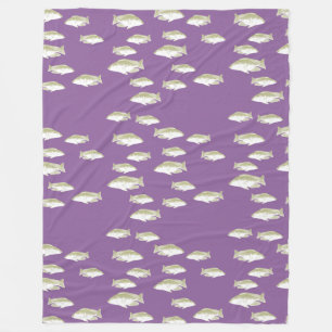 Fische auf lila fleecedecke