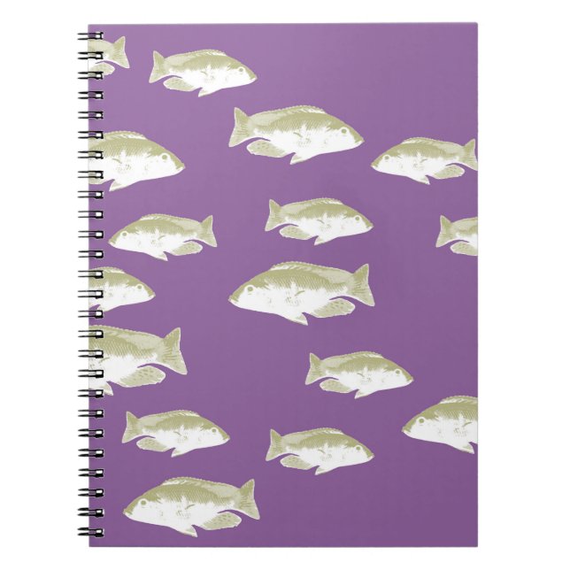 Fische auf lila notizblock (Vorderseite)