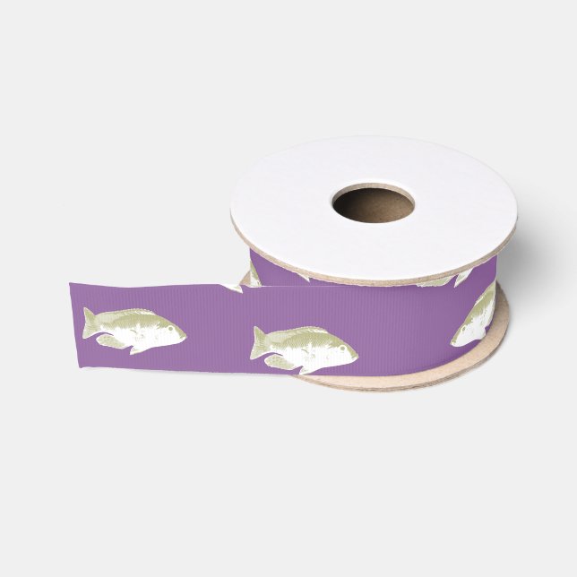 Fische auf lila ripsband (Spule)