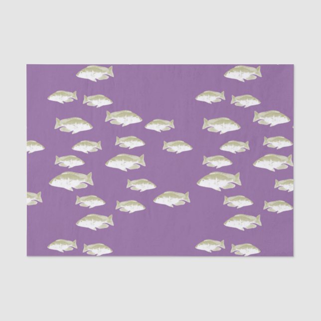 Fische auf lila seidenpapier (Vorderseite)