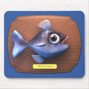 Fische auf Schneidebrett Mousepad