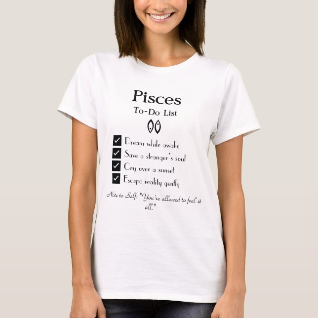 Fische - Aufgabenliste T-Shirt (Vorderseite)