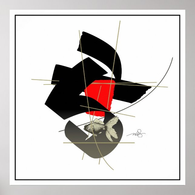 Fische außerhalb des Wassers Poster (Vorne)