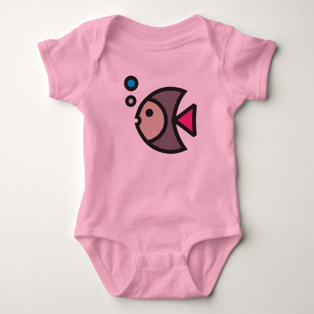 Fische Baby Strampler (Vorderseite)