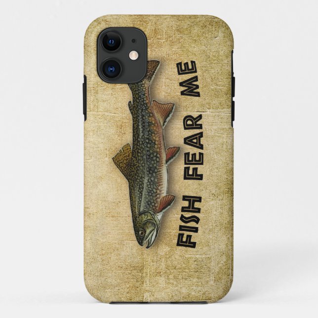Fische befürchten mich lustiges Fischen Case-Mate iPhone Hülle (Rückseite)