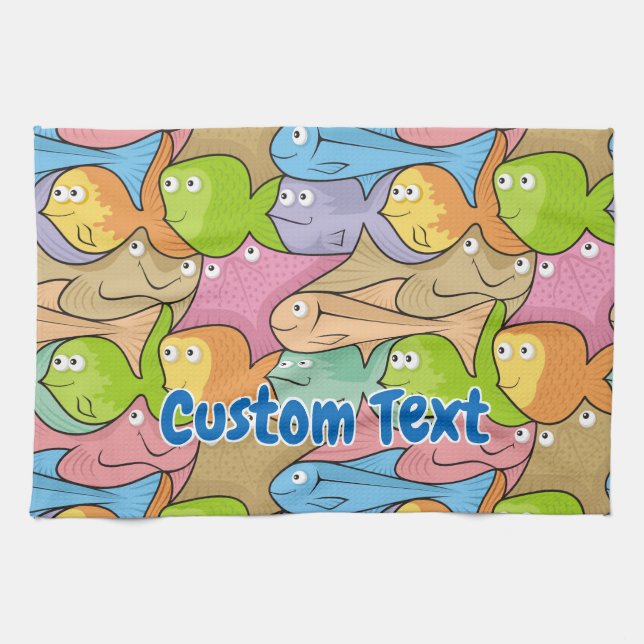 Fische Cartoon Handtuch (Horizontal)