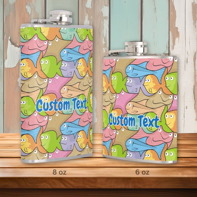 Fische Cartoon-Hip-Flask Flachmann (Von Creator hochgeladen)