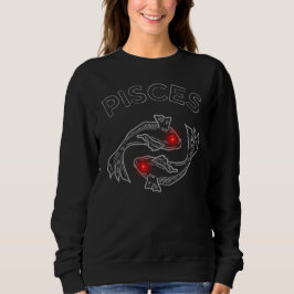 Fische Dark Astrology | Minimaler Okkulter Tierkre Sweatshirt