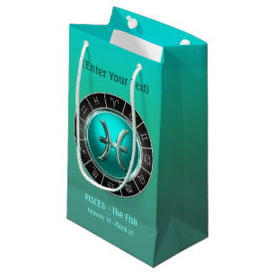 Fische - das das Horoskop-Symbol des Fisches Kleine Geschenktüte