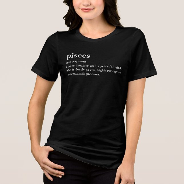Fische Definition Ästhetik Astrologie Geschenk Tri-Blend Shirt (Vorderseite)