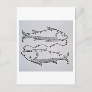Fische (die Fische) eine Abbildung aus dem "Dichte Postkarte