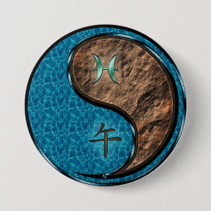 Fische & Erdpferd Button