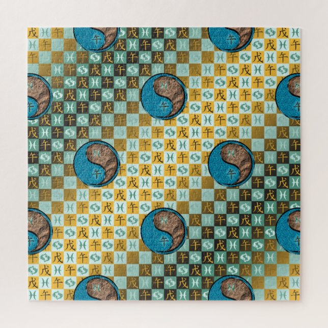 Fische & Erdpferd Puzzle (Vertikal)