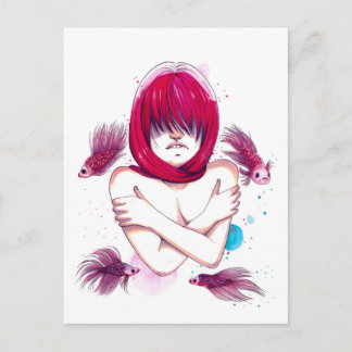 Fische Ertrinken Postkarte