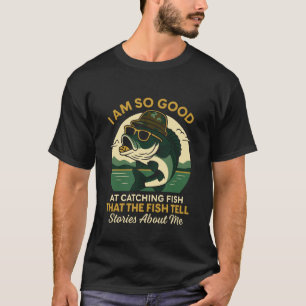Fische erzählen lustige Geschichten über mich Bass T-Shirt