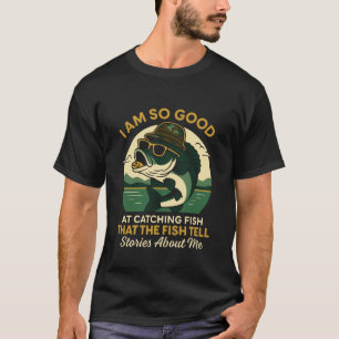 Fische erzählen lustige Geschichten über mich Bass T-Shirt