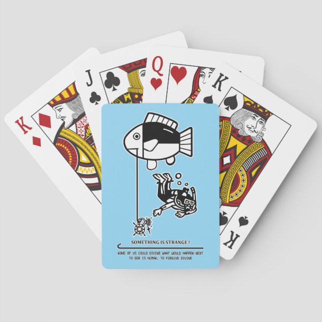 Fische fangen Menschen Spielkarten (Rückseite)