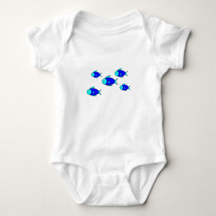 Fische, Fische, Fische, Fische, Fische Baby Strampler