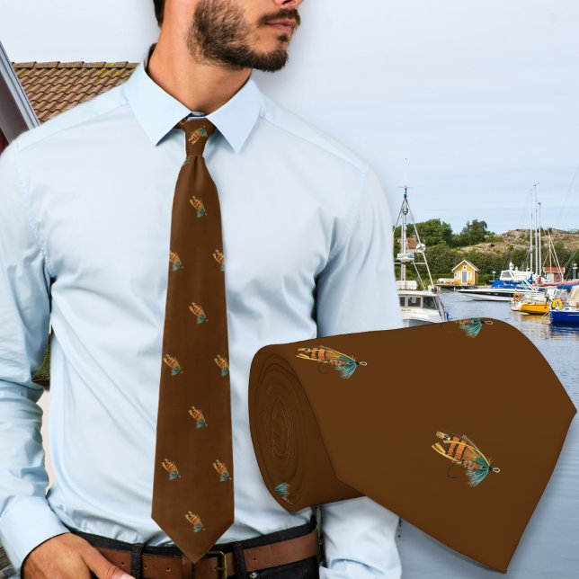Fische Fischschokolade Brown Neck Tie Krawatte (Von Creator hochgeladen)