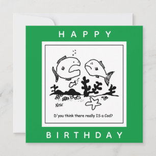 Fische fragen, ob es einen Gott-Cartoon gibt Karte