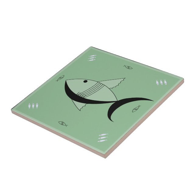 FISCHE Fünfzigerjahre der Keramik-Fliese Fliese (Seite)