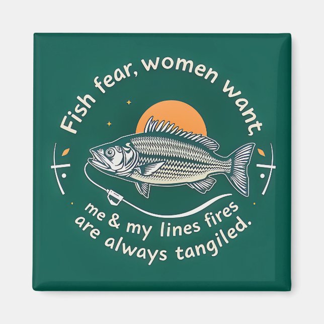 Fische fürchten & Frauen wollen Magnet (Vorne)
