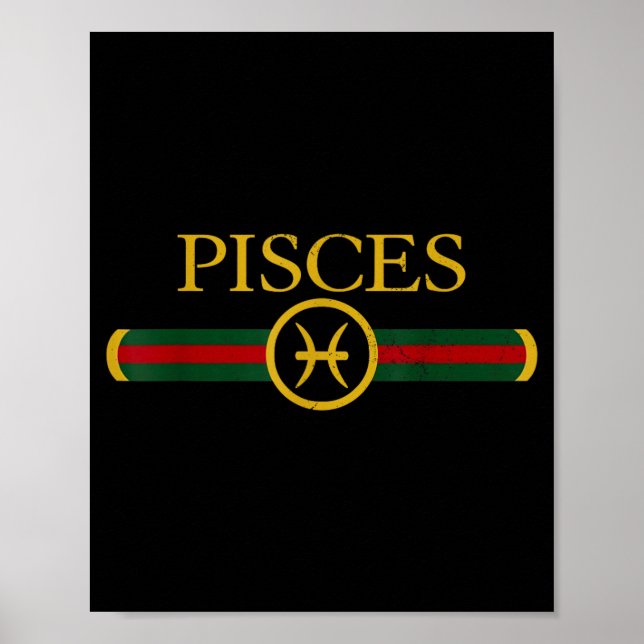 Fische Geburtsdatum Sternzeichen Horoskop Februar Poster (Vorne)