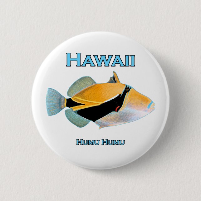Fische Hawaiis Humu Humu Button (Vorderseite)