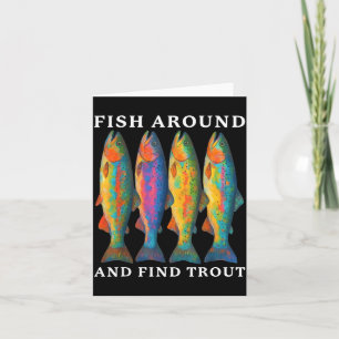 Fische herumlaufen und Forellen finden Lustiges An Karte