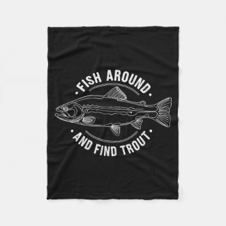 Fische herumlaufen und Forellen lustige Fischerei  Fleecedecke