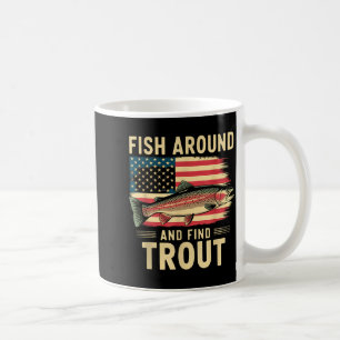 Fische herumlaufen und Forellen lustige Fischerei Kaffeetasse
