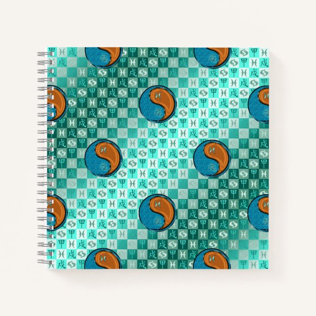 Fische & Holz Hund Notizbuch (Vorderseite)