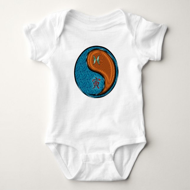 Fische & Holz Tiger Baby Strampler (Vorderseite)