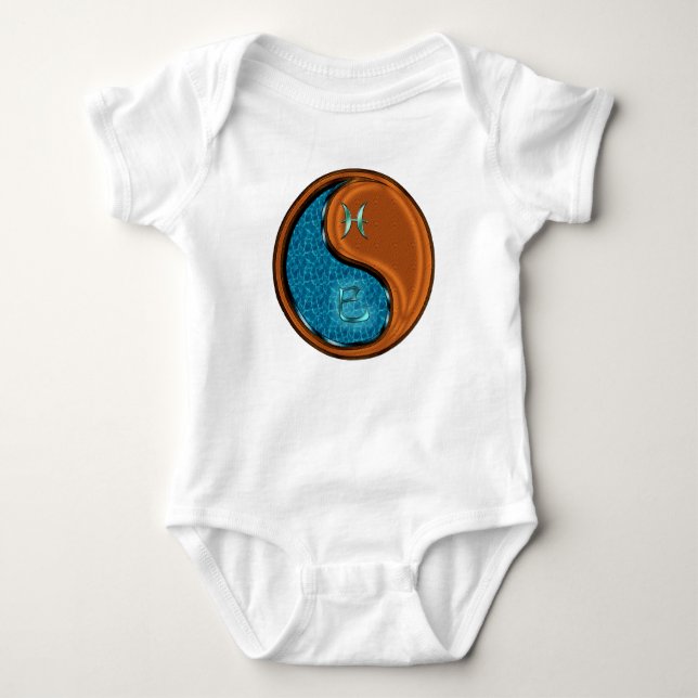 Fische & Holzschlange Baby Strampler (Vorderseite)