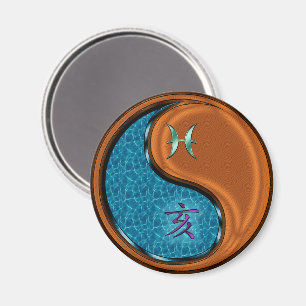 Fische & Holzschwein Magnet