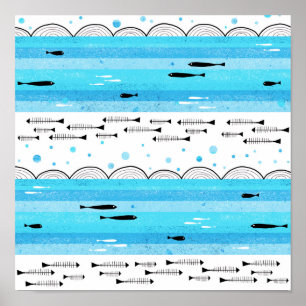 Fische im Meer Poster
