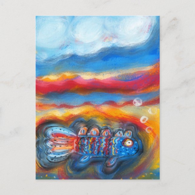 Fische im Meer Postkarte (Vorderseite)