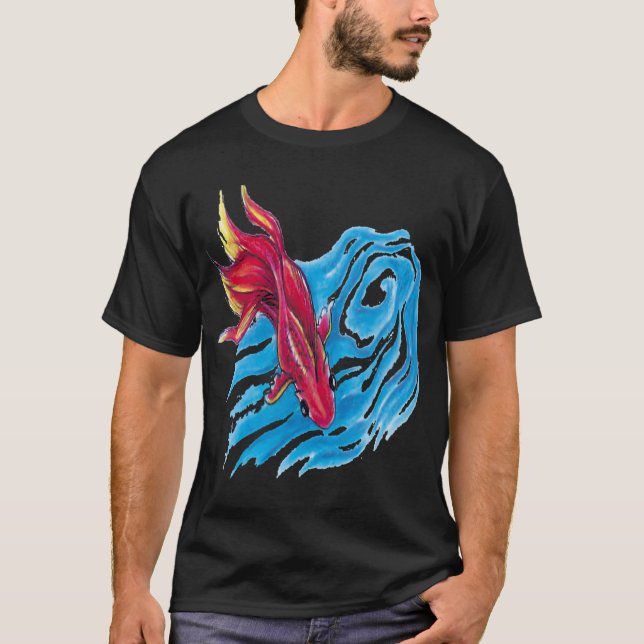 Fische im Meerwasser. T-Shirt (Vorderseite)